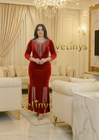 فستان سلطانة طرز فضي